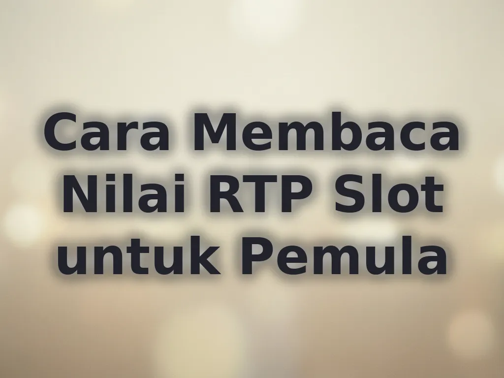 Cara Membaca Nilai RTP Slot untuk Pemula